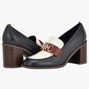 Tommy Hilfiger Hazen Block Heeled Preppy Loafer Women's Size 8M